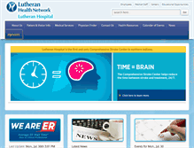Tablet Screenshot of lutheranhospital.com
